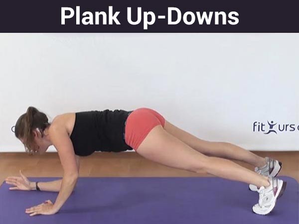 Plank Up-Downs dynamische Übung