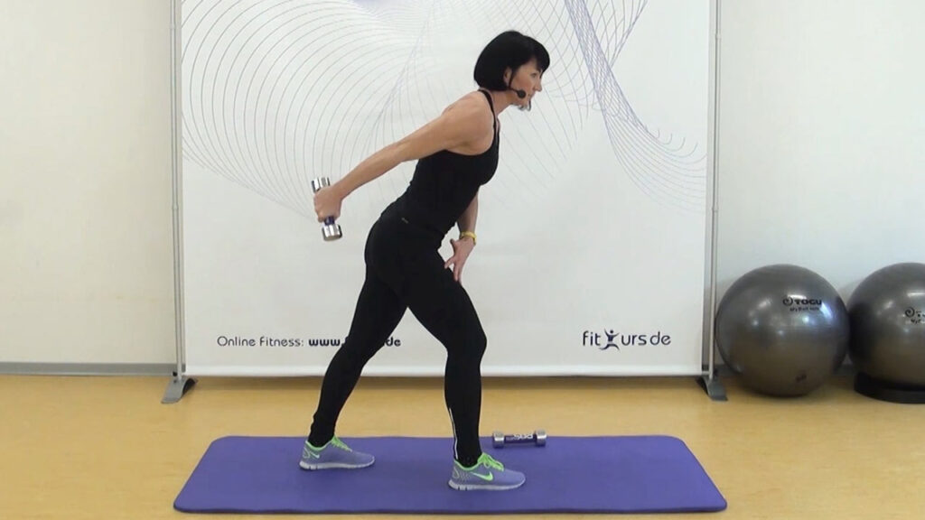 Winkearme Übung Trizeps Kickbacks Arm strecken